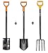 Produktbild K&G Solid Set! FISKARS 131413 Spitz Spaten Solid + FISKARS 131403 Rund Gartenspaten Solid + FISKARS 1003458 Gabel Solid Set