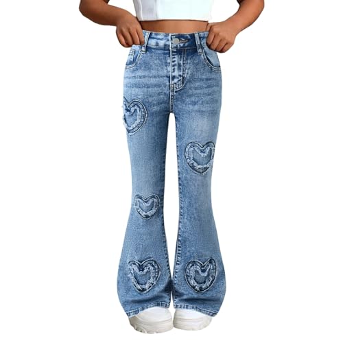Conjunto de jeans para invierno de niña ropa casual elegante con bolsillos y cintura elástica