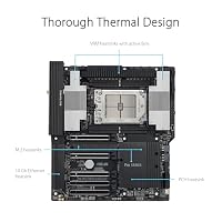 ASUS PRO WS TRX50-SAGE WiFi Workstation Mainboard Sockel AMD sTR5 (Threadripper Pro 7000 WX, CEB Formfaktor, PCIe 5.0 x 15, PCIe 5.0 M.2, 10Gb + 2Gb LAN, Multi-GPU Support) – Ansicht 6
