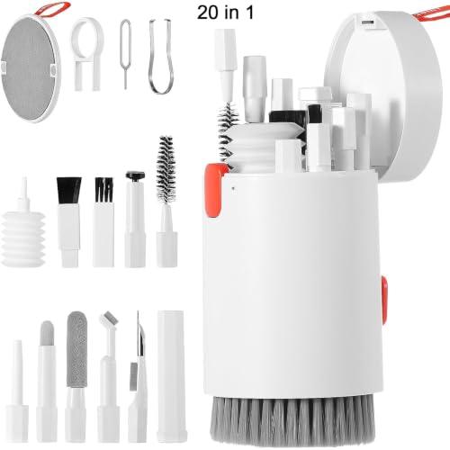 Image of Keyboard Cleaner Kit, 20-in-1 Laptop Phone Screen Cleaning Kit, Keyboard Cleaning Kit with Electronic Cleaning Brush Spray for AirPods Pro, iPhone Pro, Camera, Computer Cleaning