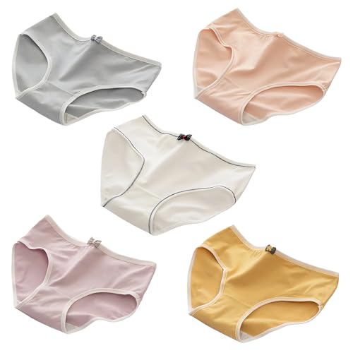 Octaprhy Girls Underwear Organic Cotton Cute Little Girls Panties Comfort Breathable Kids Hipster Briefs Pack of 10, 10 Pack - B, 14-16 Years