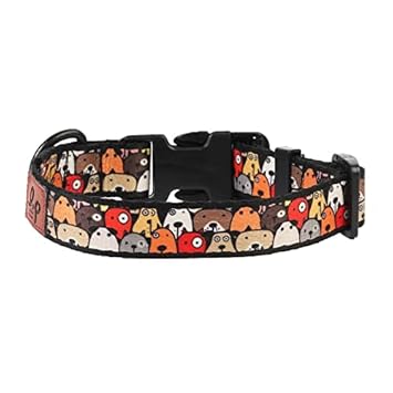 Lana Paws Who Let The Dogs Out Adjustable Dog Collar Belt (Medium)