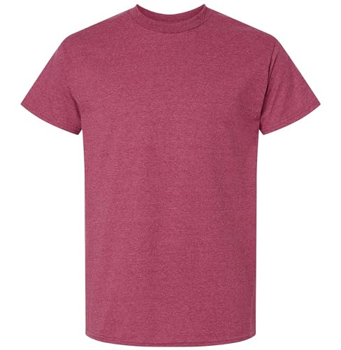 Joe's USA Men's Heavyweight Ultra Cotton Wholesale T-Shirts -S-Heather Cardinal