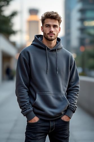 Image of Glowic Men's Hoodie | Oversized Stylish Sweatshirt for Winter Wear | Trendy Casual Hoodie for Men | Perfect for Gym, Travel, Streetwear Fashion
