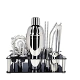 Einfach zu bedienen Edelstahl Cocktail Shaker Set Boston Snow Cup Bar Tools 1-15 Teile/Set (Color :...