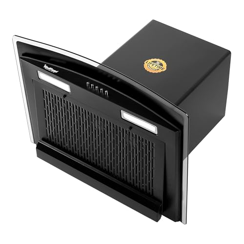 Image of Magnum SL 60 cm Kitchen Chimney, Auto Clean, Filterless, Powerful Suction, Wall-Mounted Chimney with Touch Control & 4-Year Motor Warranty (Black)