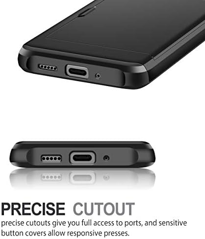 Coolden for Samsung S20 Plus Case Shockproof Case for Galaxy S20 Plus Wallet Case Protective Case Rubber Bumper Phone Case Card Holder Slot Wallet Case Cover for Samsung Galaxy S20 Plus (Black)