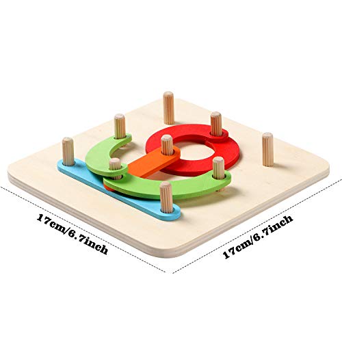 Lewo Puzzle en Bois Jeu D'activités de Construction de Lettres et de Nombres en Bois Jouet Montessori Préscolaire Jouet éducatif Forme Jeu de Reconnaissance des Couleurs pour Les Enfants - Image 7