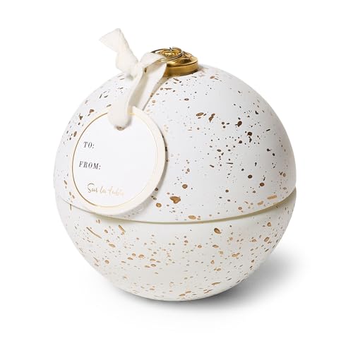 Sur La Table White Peppercorn Ornament Candle, Gold