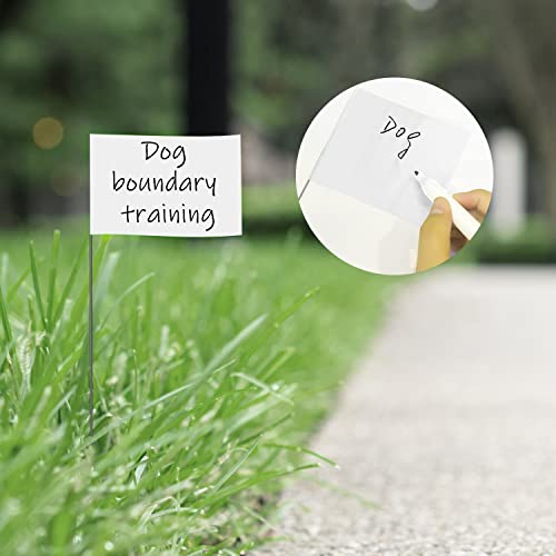 Zozen 100 Pack Marking Flags, White Marker Flags