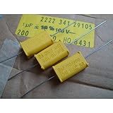 MKC 100V 1uF 105K Copper pin axial Polyester Film Capacitor 10pcs