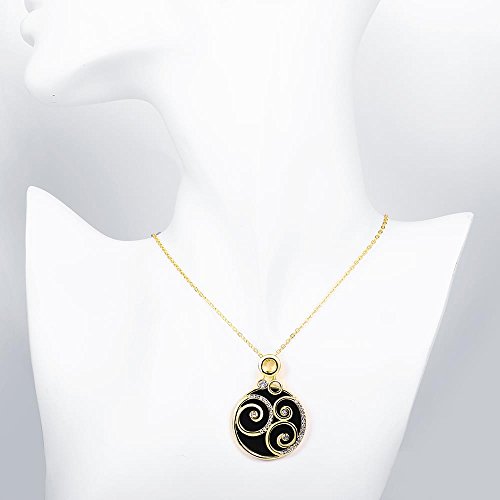 Yamde Colar redondo feminino artístico LKN18KRGPN910-A