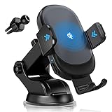 Wireless Car Charger, Owhow Max 15W Qi Fast Charging Auto Clamping Car Charger Phone Mount...