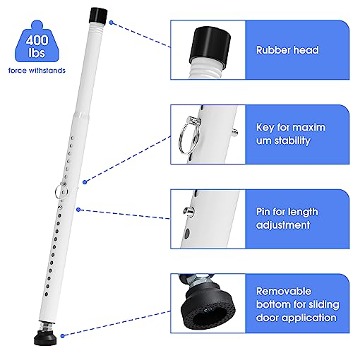 Window Security Bar 2Pack, 16 to 51 Inch Adjustable Sliding Door Lock Bar- Dual Use-Patio Sliding Door Security Bar or Window Security Lock, Child Proof Window Security Bars Stopper by DEROFIT - Image 6