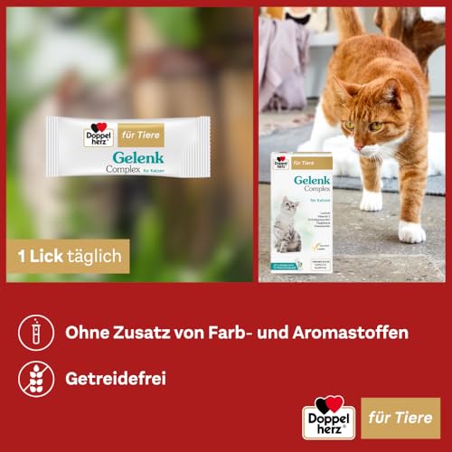 Doppelherz Gelenk Complex für Katzen – Mit essentiellen Omega-3 Fettsäuren + Vitamin E – 25 Licks