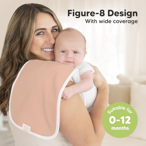image for KeaBabies Organic Burp Cloths Baby Boy & Girl - 5-Pack Super Absorbent