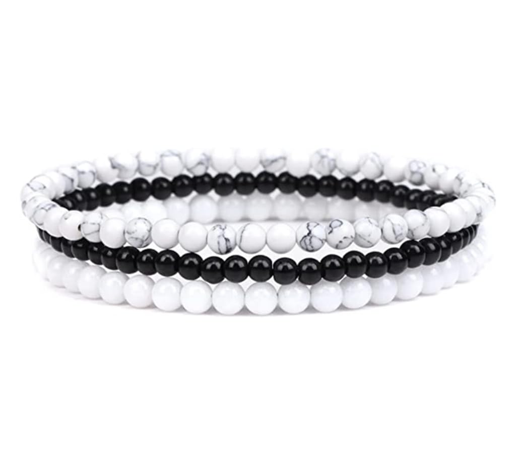 Gemaltic Healing Crystals Lab Certified 4mm Beads Bracelet for Women & Men Pack of 3 (Howlite, Black Obsidian & White Agate) (B0BG8MZBQG) Amazon Price History, Amazon Price Tracker