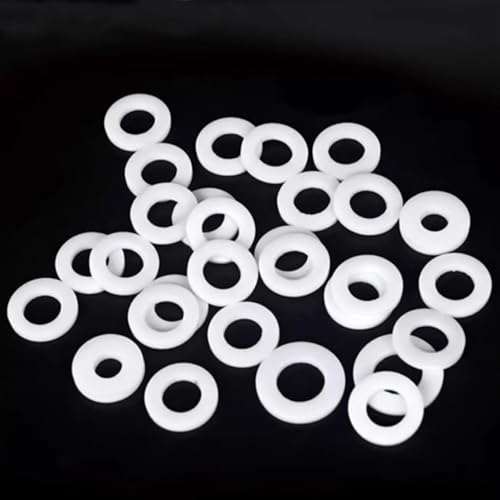 Rondelles plates en PTFE joint plastique d'étanchéité pour manomètre 50 pcs