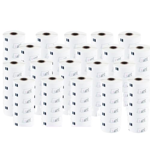 100 ���[�� �z���C�g �y�[�p�[ �_�C �J�b�g ���x�� 38x90mm DK11208 DK1208 �v�����^�[�ƌ݊�������(100Label and 2Holder)