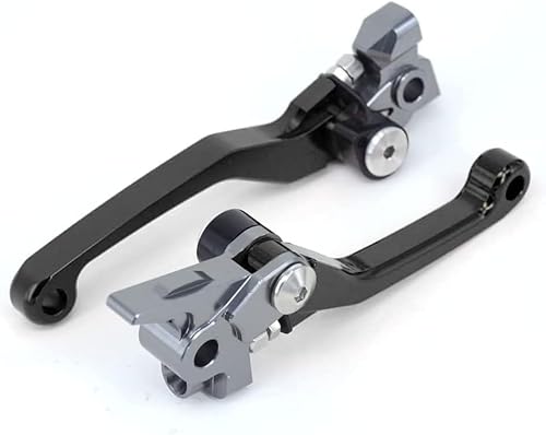 JFG RACING Dirt Bike Foldable Clutch Brake Levers,Clutch Lever Breakaway Levers for 125 150 250 300 350 450 500 SX XC EXC SXF EXCF XCW XCF TPI XCFW SMR Black