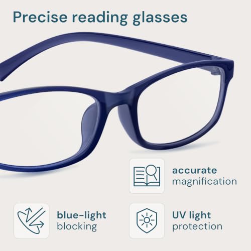 Image of Gaoye Reading Glasses Men - Blue Light Blocking Lenses, TR90 Frames, UV400 - Eyeglasses with Clear Vision