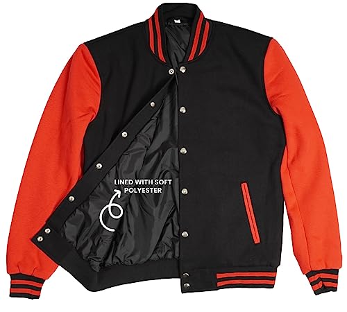 Image of Decrum Varsity Jacket Men - Casual High School Baseball Letterman Style Mens Bomber Jackets