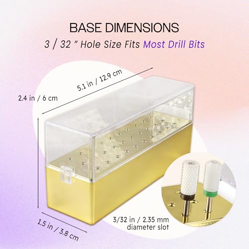 Organizador rectangular para punta de taladro de uñas miniatura 3