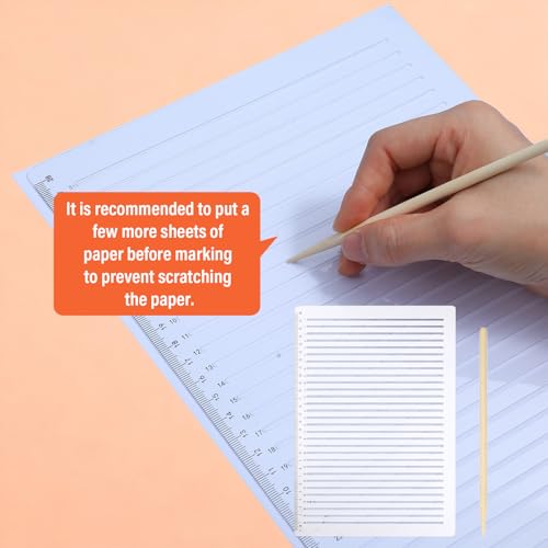 Straight Line Stencil Transparent Plastic Lettering Guide Line Maker Drawing Stencils for Journaling, Check Neat Handwriting Writing Template Ruler Set for Card Paper Journal Calligraphy - Thumbnail 5