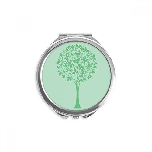 Miroir de poche rond motif arbre vert de 6,6 cm de diamètre par DIYthinker