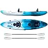 DRIFTSUN Teton 120 Hard Shell Kayak, 2 or 3 Person Sit On Top Fishing Kayak with 2 EVA Padded Seats