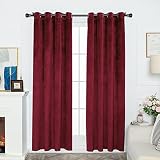 FY FIBER HOUSE Thermal Insulated Soundproof Velvet Woven Curtains Home Theater Grommet Drapes for Sl