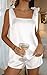 Ekouaer Womens Silk Pajama Set Bride Pajamas Bow Tie Knot Tank Top Satin Pjs Sets for Bridal Party 2 Piece Cami Shorts Sleepwear White Small