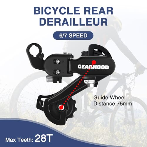 MEGHNA Bike Rear Derailleur 6/7 Speed Derailleur Direct Mount for Mountain Bike Cruiser Bike Tricycle Folding Bike Kids Bike, Direct Mount - Thumbnail 2