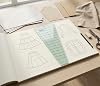 PRINTTOO Easy Dresden Quilting Ruler Template for Patchwork Sewing Measuring and Quilt Block Design, Wedge Shape Plastic Guide for Dresden Plate Patterns, Craft and Applique Projects #3