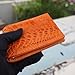 Genuine Crocodile Leg Leather Skin Handmade Alligator Money Clip Men Bifold Wallet (Orange)