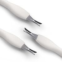 Vista 3 de IVON Cortadora de cutículas con empujador, herramienta de cutícula de punta de goma 3 piezas para arte de uñas