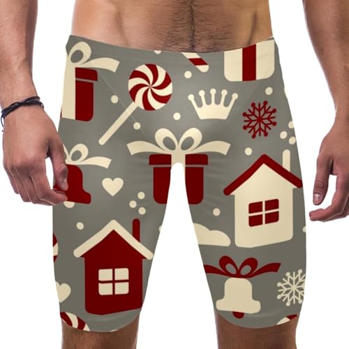 Traje de baño para hombre de Feliz Navidad con cordón ajustable