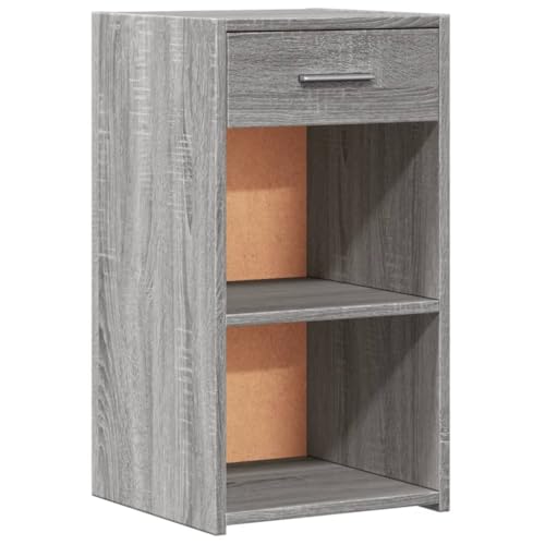 Table de chevet gris Sonoma pour retrouver une chambre épurée