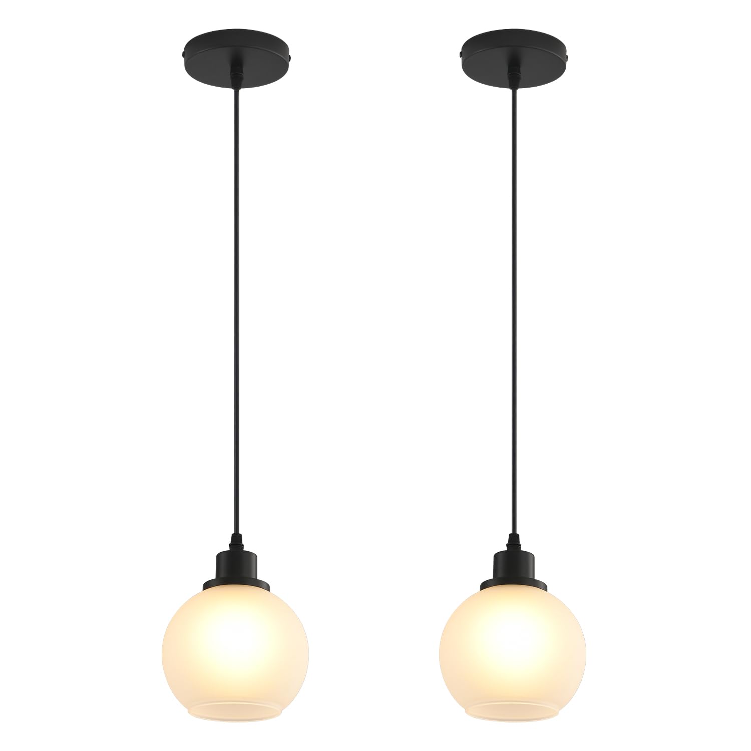 Pendant Lamp with Glass Shade, Modern Antique Brass Pendant Lights,Hanging Light Vintage Glass Shade, Island Light Pendant Light Fixture for Bedroom Living Room Kitchen