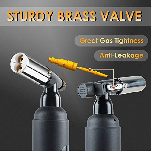 Big Butane Torch, Zoocura Refillable Industrial Butane Torch Adjustable Double Flames Blow Torch With Child Safety Lock Multipurpose For Soldering Baking Welding Diy Crafts ( Butane Gas Not Included ) #TOP2
