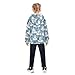 Aflyko Boys Fleece Cute Penguin Blue Grey Zip-Up Hoodie Long Sleeve Outerwear Soft Coat Girls Hooded Jacket Kids Fashion Outwear Warm Sweatshirt 4T