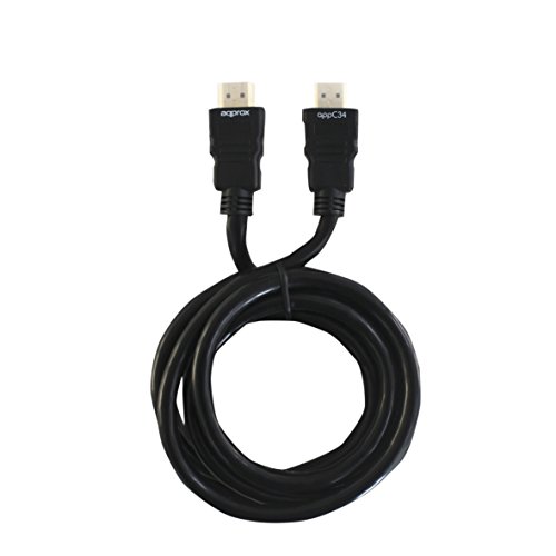 Approx appc34 1.8 m HDMI HDMI Noir Câble HDMI Cover