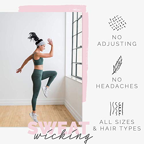 Image of Maven Thread Wide Workout Headbands for Women - Non-Slip Sweatbands for Gym, Running & Yoga