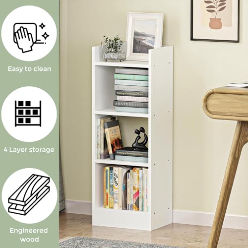 Image of Callas 3 Layer Multipurpose Engineered Wood Bookcase | Storage Organizer for Adults & Kids | Multi-Purpose Shelf for Books, Toys & Home Office Use (BR-008-White)