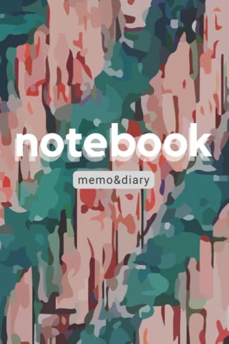 Pink and green oblique graphics: Paper Notebooks used for taking notes at work, suitable for those who want a unique notebook pattern.