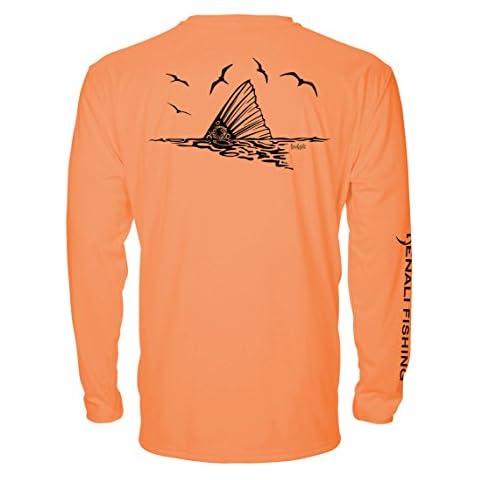 Denali Performance Fishing Men’s Teaser UPF 50+ ProtectUV Mega Solar - Redfish (Tangelo, Extra Large) Cover