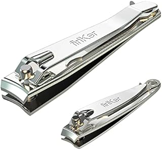 firiKer Nail Clipper Set,Premium Stainless Steel Fingernail and Toenail Clipper Cutters, Fingernail Clipper Cutters Sets with Nail File Sharp,Effortless Stainless Steel Nail Clippers for Men & Women