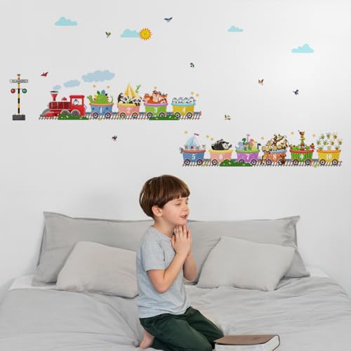 Vinilos Decorativos Animales Alfabetos Tren Educativo 11x35 pulg miniatura 1