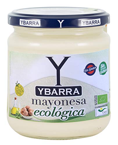 Ybarra Mayonesa Ecológica Sin Gluten, 300ml, frasco de cristal