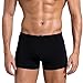 Easyglide Square Leg Suit Mens Comfortable Swimsuit for Polyester Fabric Shape Retention,Quick Drying (Black&Dazzling Blue, 32)